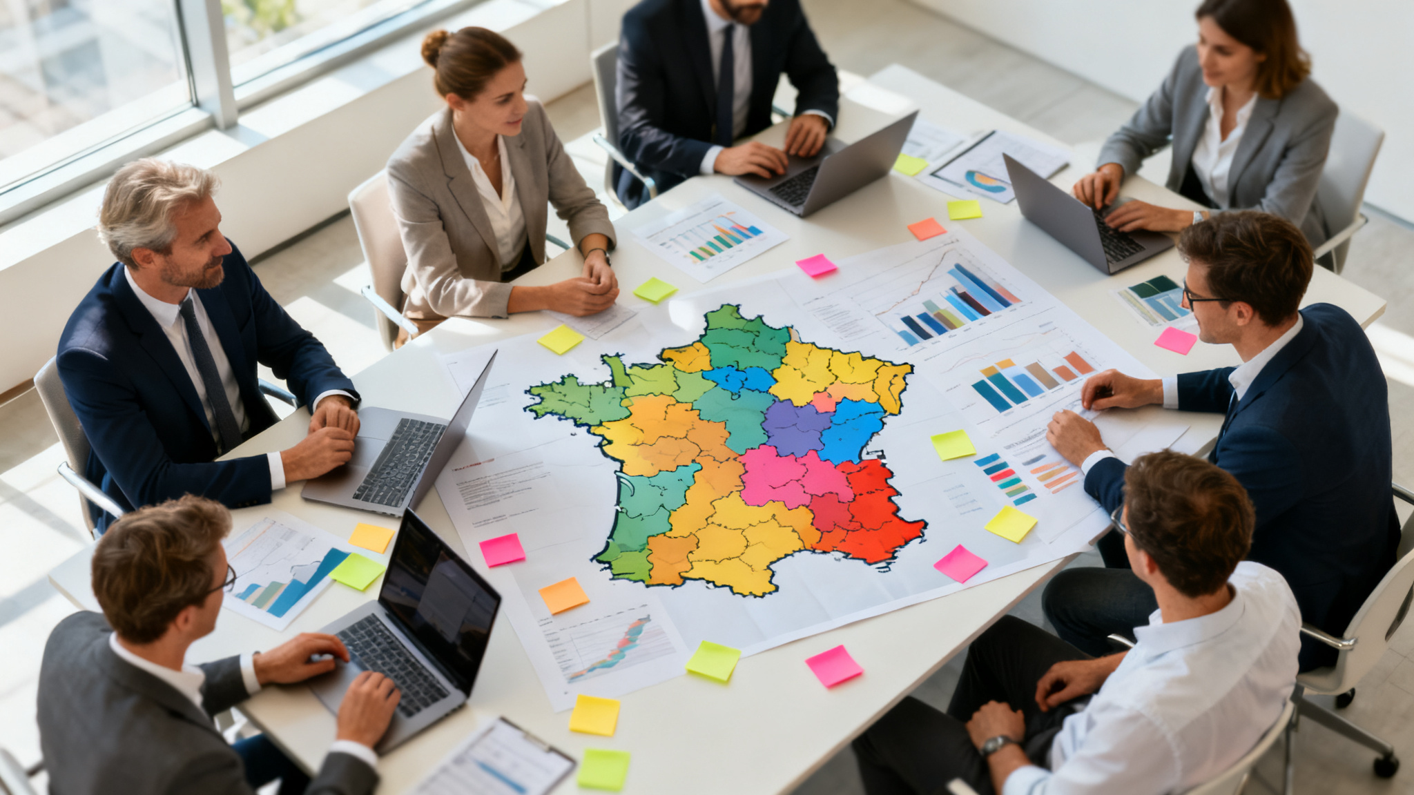 Dirigeants évaluant des aides régionales pour les entreprises