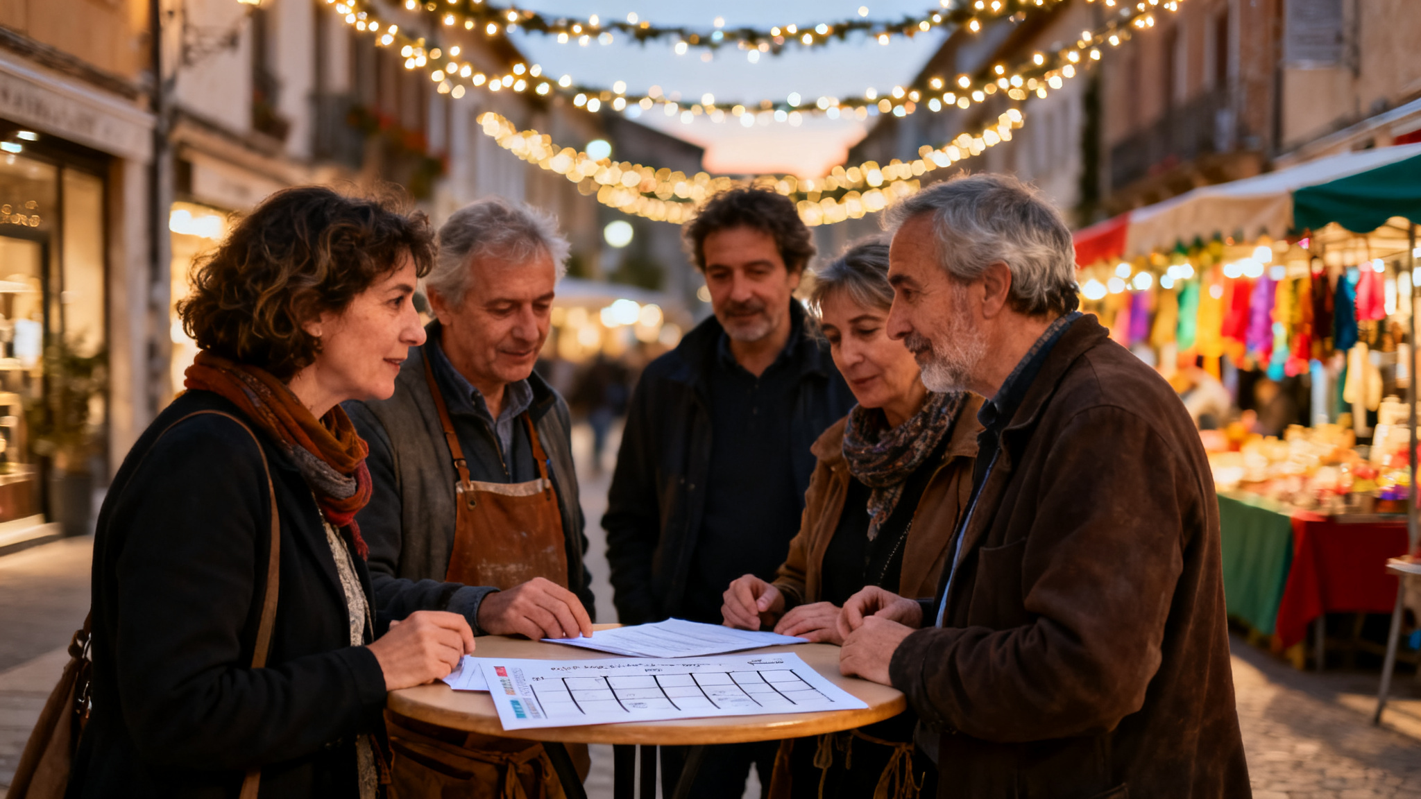 Réunion d’une association de commerçants en centre-ville