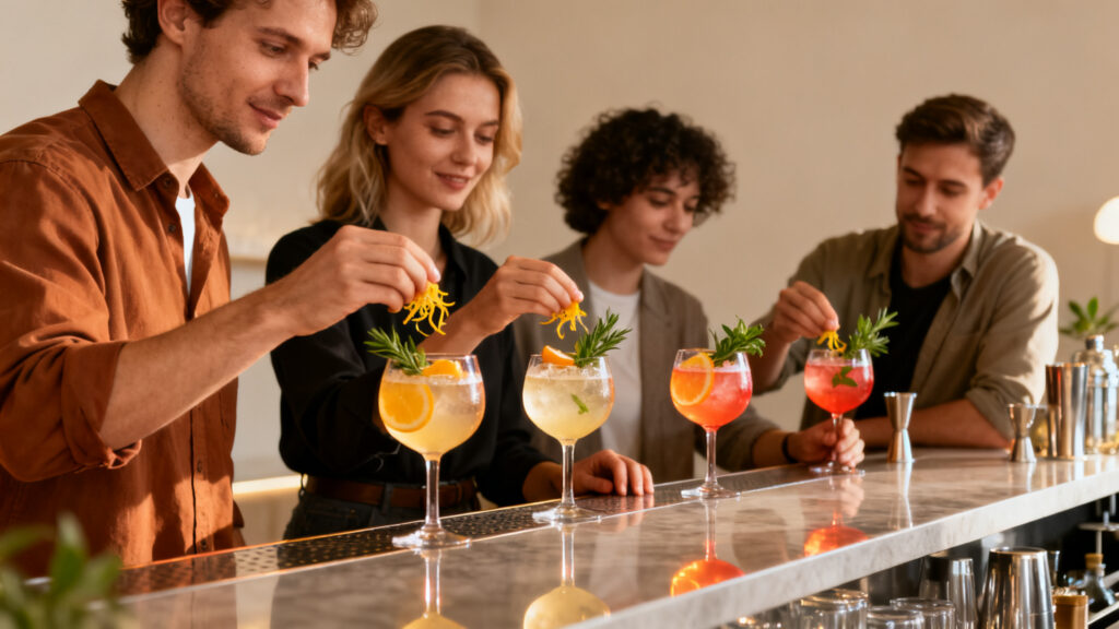 Atelier mixologie sans alcool avec mocktails créatifs