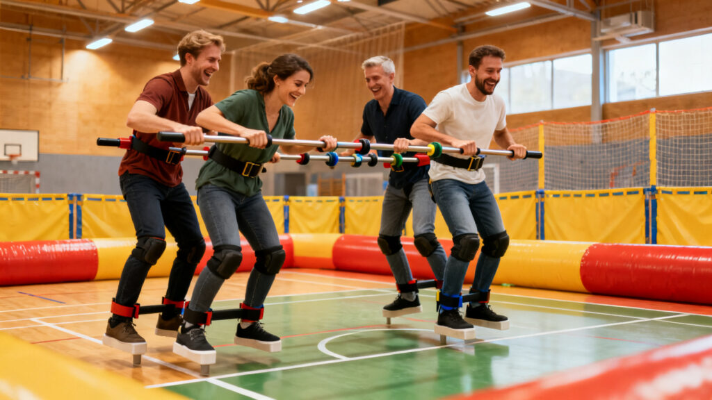 Babyfoot humain en entreprise, format ludique et sécurisé