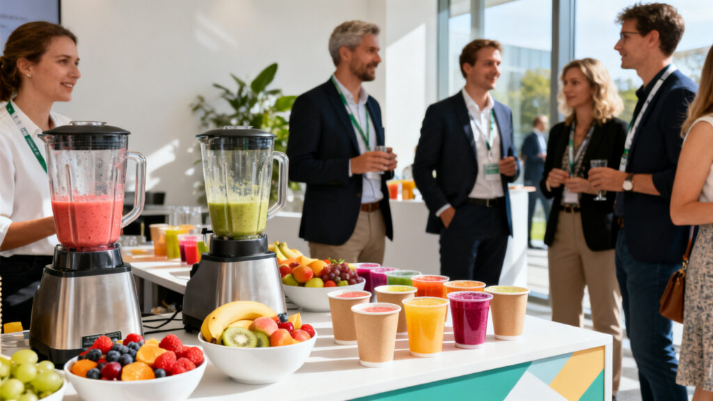 Bar à smoothies événement avec service rapide