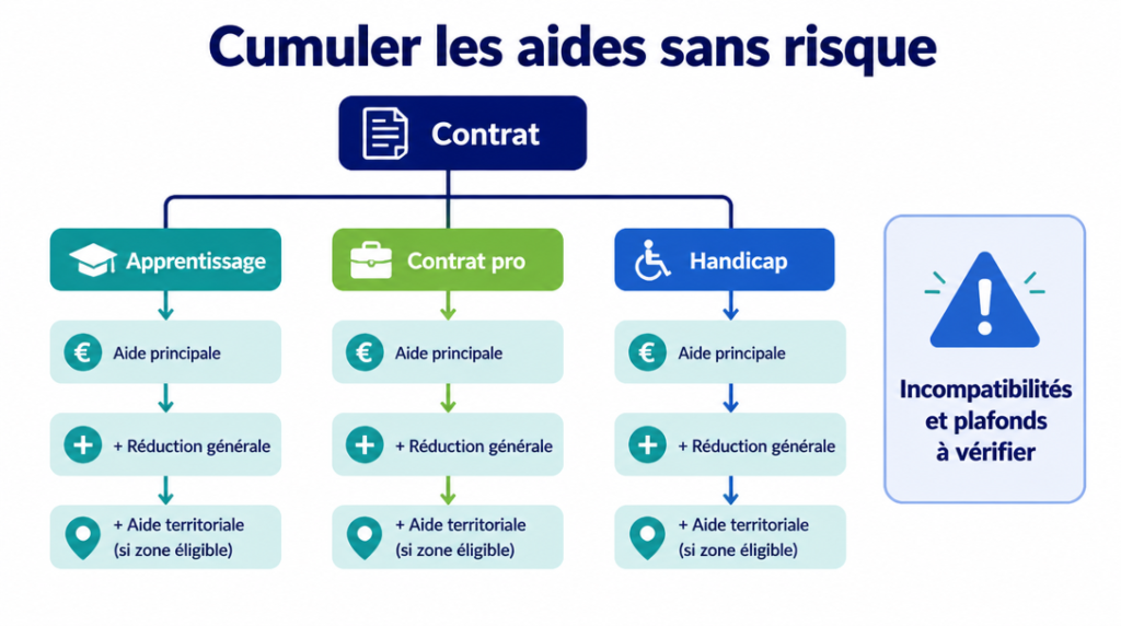 Arborescence des cumuls et incompatibilités des aides