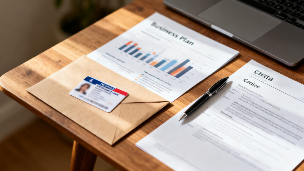 Pièces justificatives et business plan pour la candidature