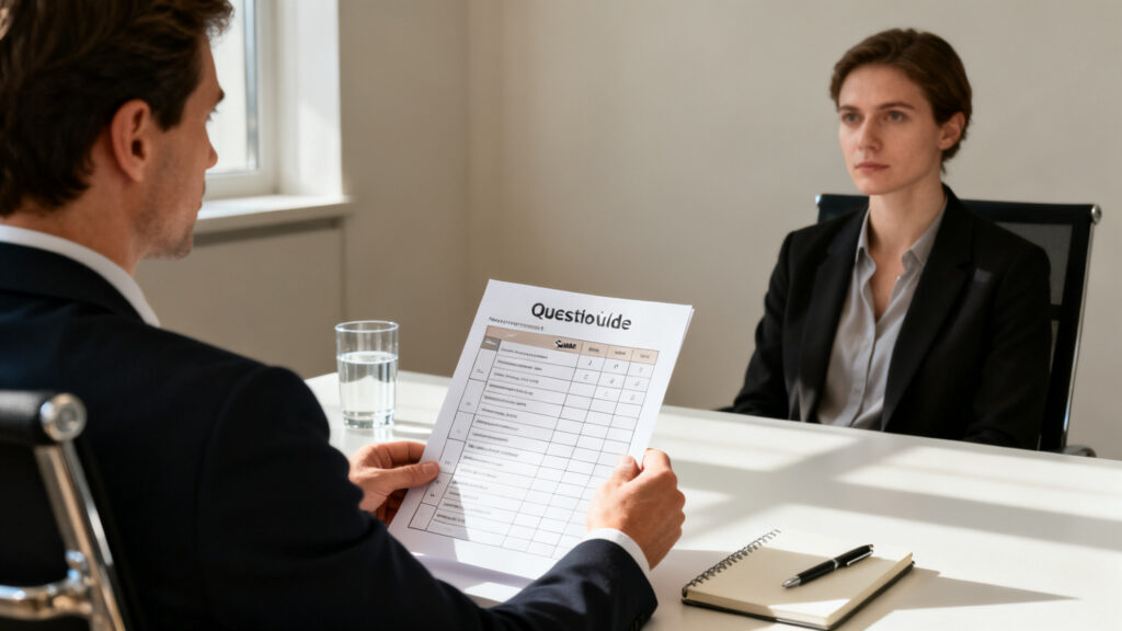 Entretien structuré avec scorecard pour limiter les biais