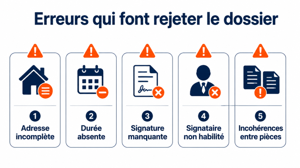 Principales erreurs de domiciliation à éviter au greffe