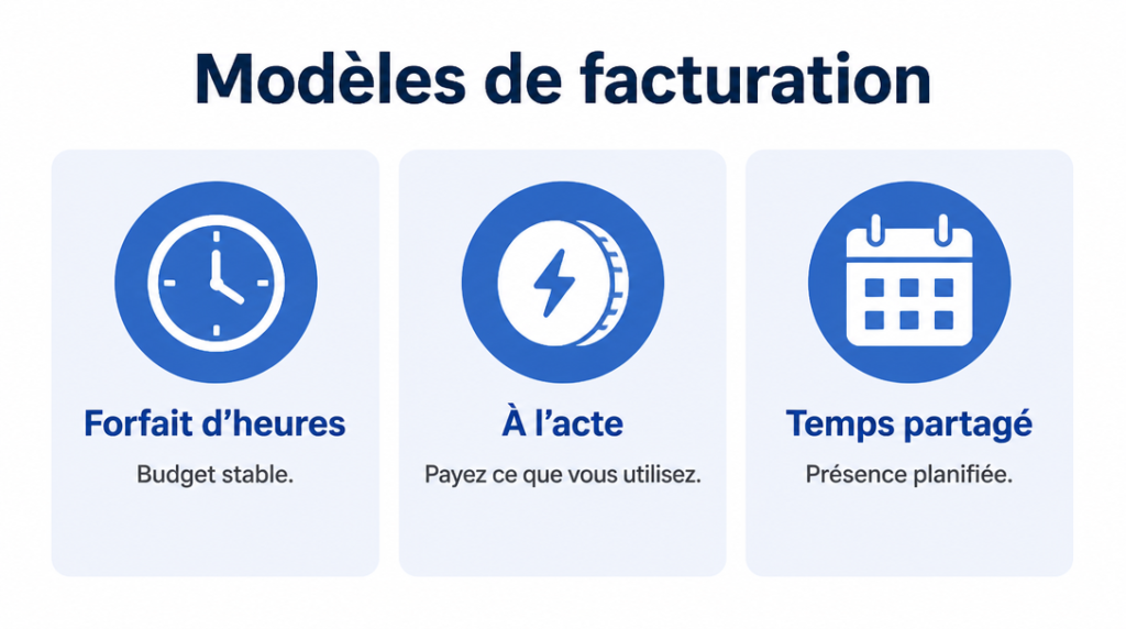 Forfait, à l’acte et temps partagé comparés