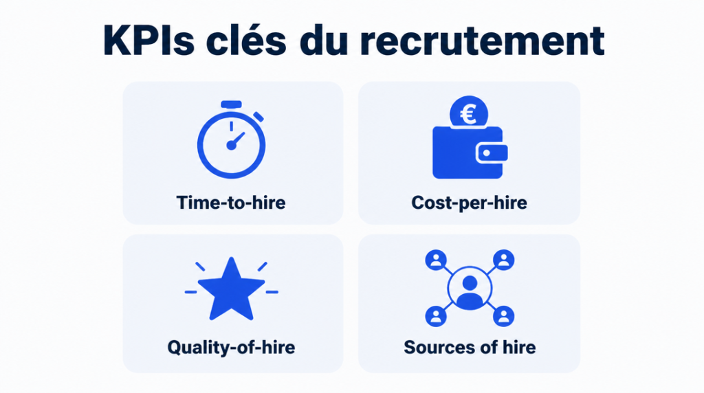 KPIs recrutement time-to-hire, cost-per-hire, quality-of-hire