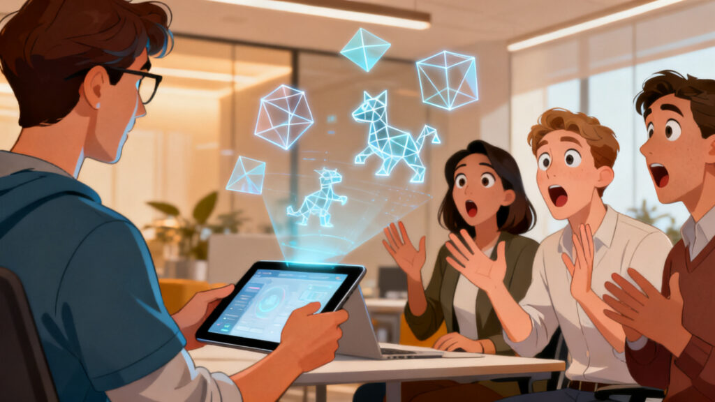 Magie digitale en entreprise avec illusions en réalité augmentée