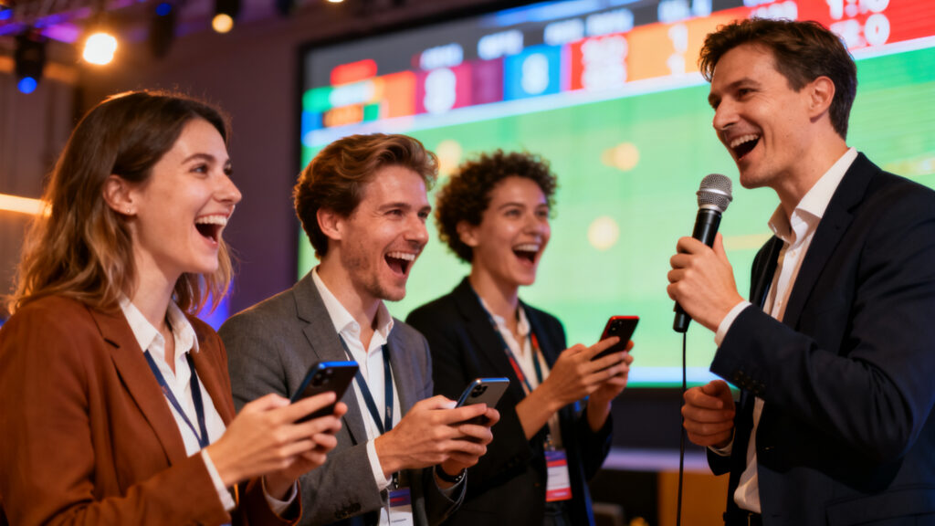 Quiz interactif en entreprise avec scoreboard en direct