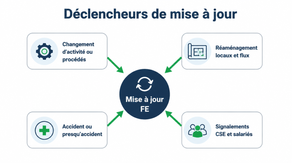 Déclencheurs de mise à jour de la fiche d'entreprise