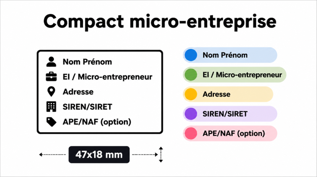 Schéma tampon auto-entrepreneur compact 47x18