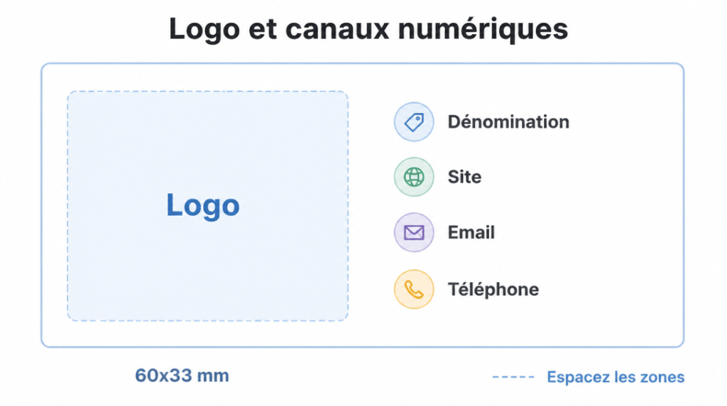 Schéma tampon avec logo site web et email 60x33