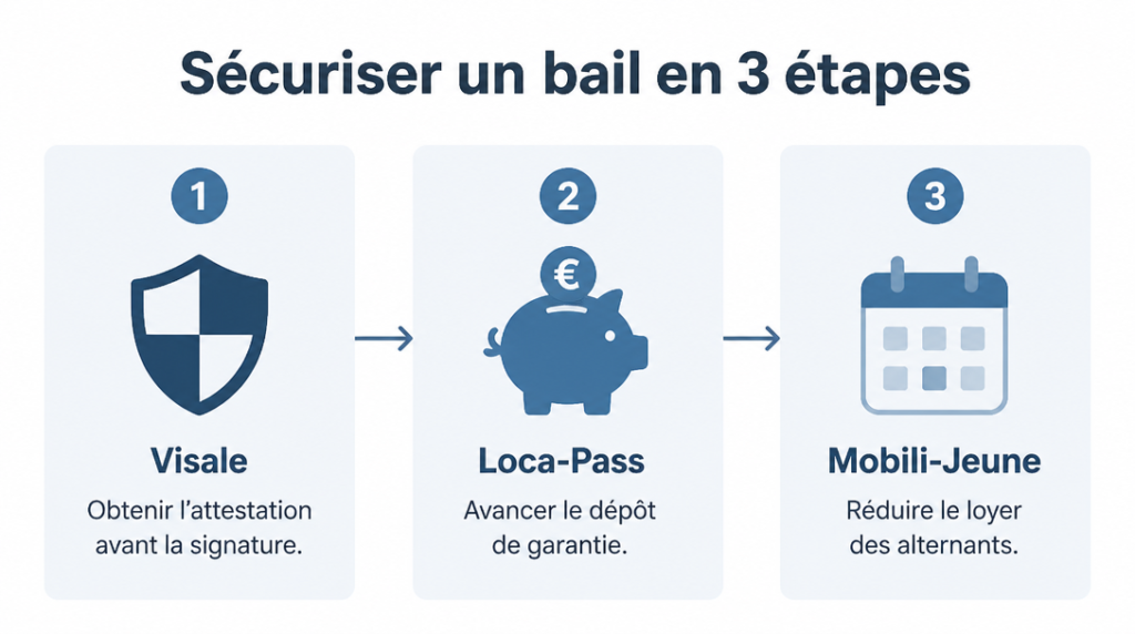Parcours Visale, Loca-Pass et Mobili-Jeune pour locataires