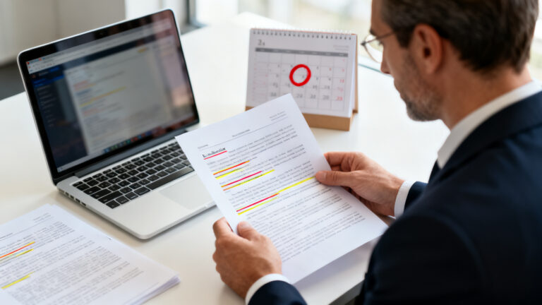 Dirigeant vérifiant comment savoir si une entreprise est en redressement judiciaire