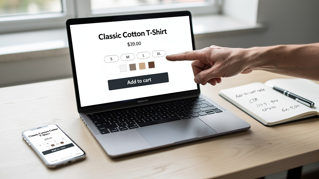 Vue d’ensemble d’une fiche produit orientée conversion