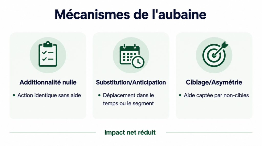 Schéma des mécanismes de l’effet d’aubaine