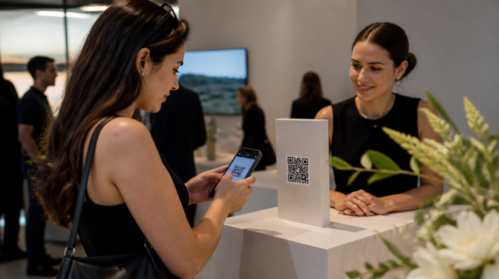Activation phygitale avec QR code et smartphone