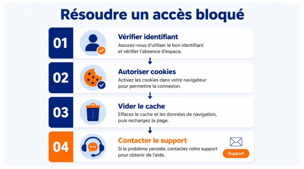 Étapes de dépannage pour une erreur de connexion