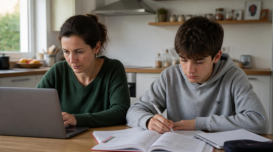 Parent consultant ent94 sur ordinateur portable
