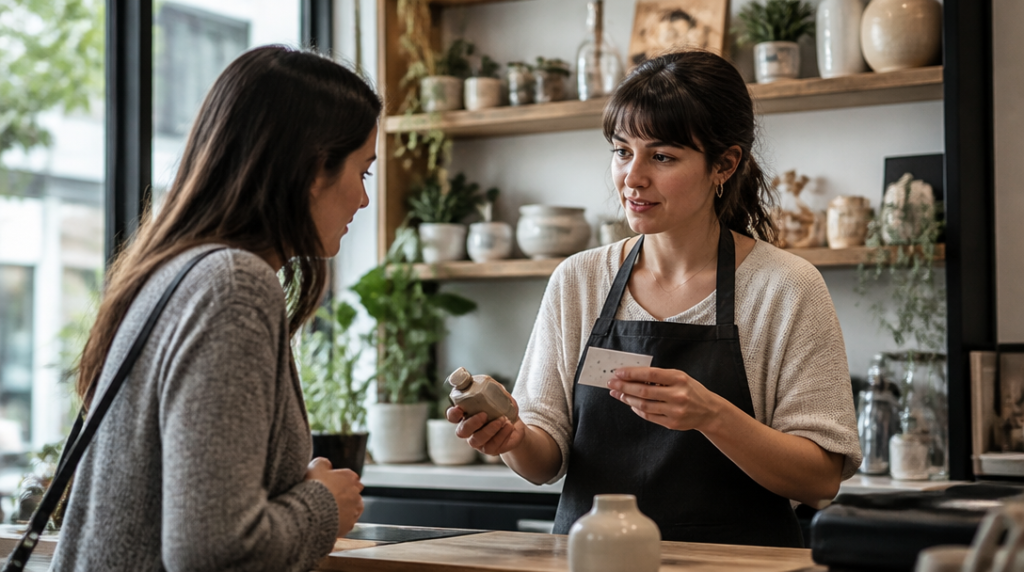 Programme de fidélité présenté à un client régulier