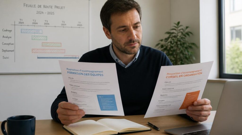 Échange sur formation projet et accompagnement conseil