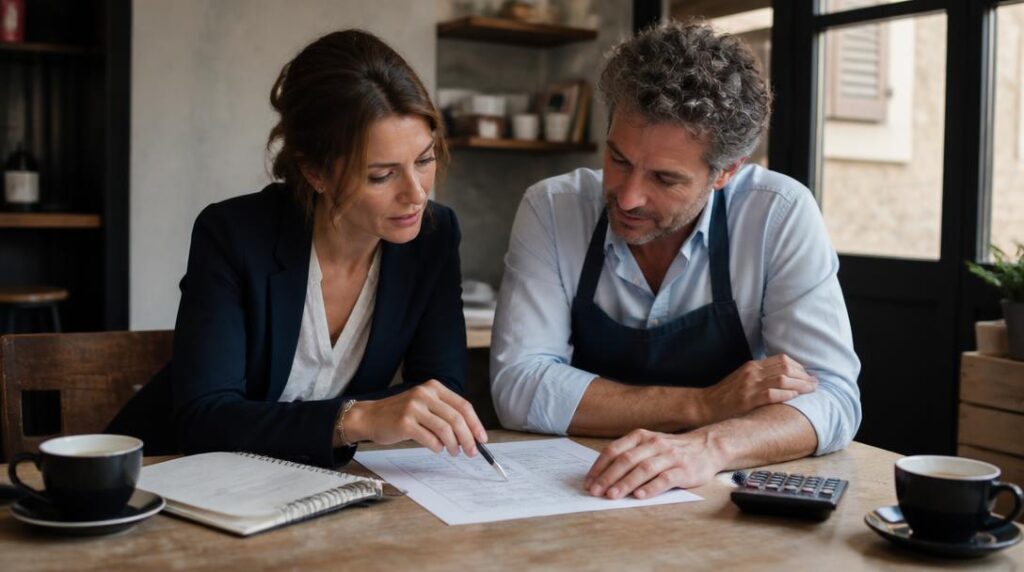 Client et prestataire définissant une mission contractuelle