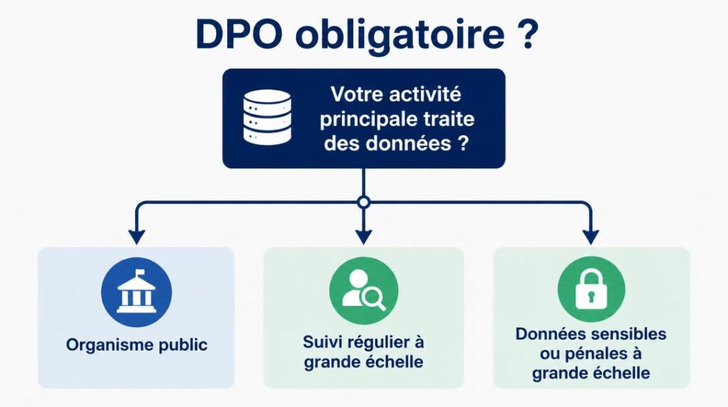 Schéma de désignation obligatoire d'un DPO