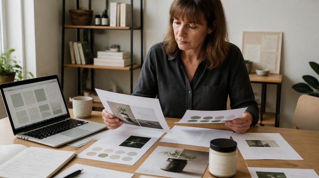 Supports cohérents d’identité de marque sur un bureau
