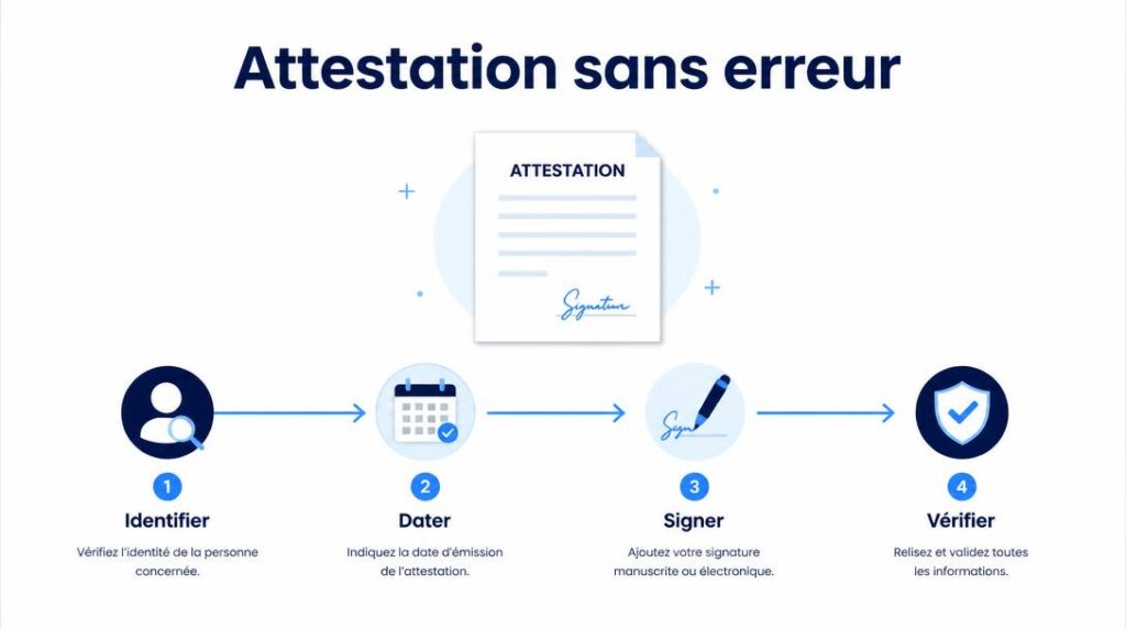 Étapes pour vérifier une attestation de présence employeur