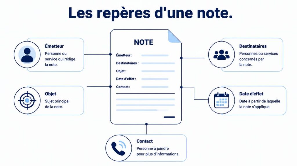 Structure d'une note d'information au personnel