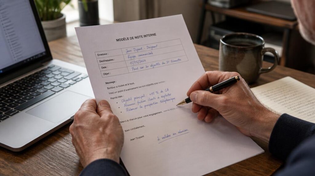 Trame de note d'information à personnaliser
